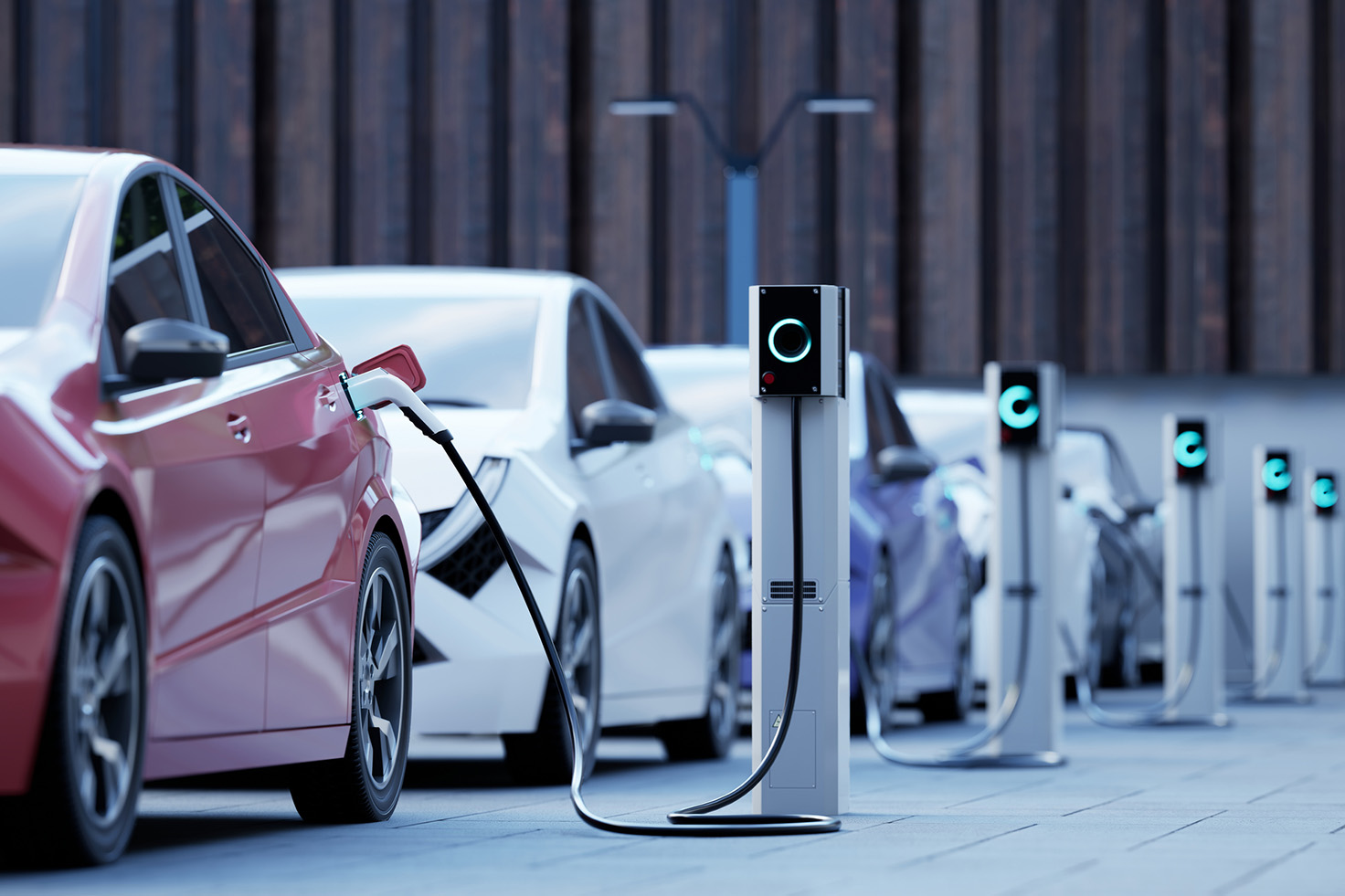 Auto elettrica o plugin in ricarica